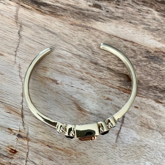 Dyrberg/Kern Binta Swarovski crystal bracelet- huge golden step-cut - Picture 3 of 5